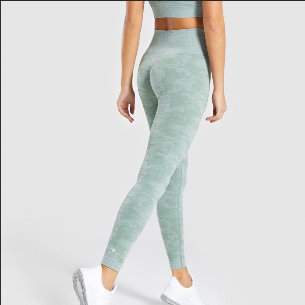 Gymshark Sage Green Seamless Leggings